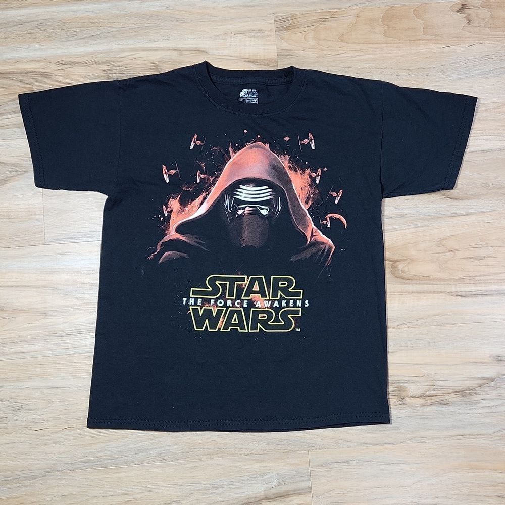 🔸️Star Wars Black Kylo Ren The Force Awakens Shirt Youth Large